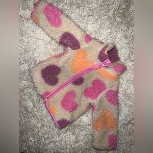 Teddy bear jacket with hearts